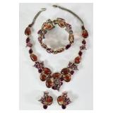 Elsa Schiaparelli Glass Bead Signed Necklace Set