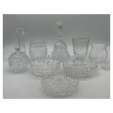 Cut Glass Lead Crystal Etched Bowls Glasses Vase