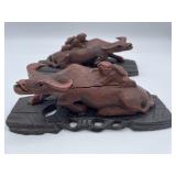 1920ï¿½s Hand Carved Riders On Water Buffalo (2)