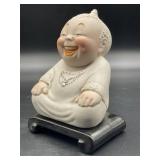 Vtg. Porcelain Ho-Ho Happy Buddha Figurine