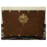 Antique Korean Blanket Chest w/ Glass Top