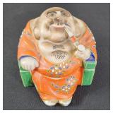 Moriage Pipe Smoking Budda Trinket Box