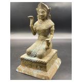 Antique Thai Nang Kwak Brass Statue