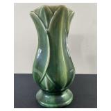 McCoy Green Lotus Leaf Pottery Vase #595