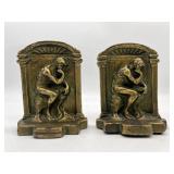 1920s Art Deco Cast Iron ï¿½The Thinkerï¿½ Bookends