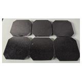 Black Marble Coasters (6)