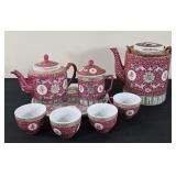 Antique Chinese Rose Medallion Porcelain Tea Set