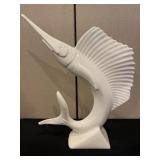 1992 Haeger Pottery White Glaze Swordfish