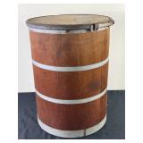 Vtg. Wooden Shipping Barrel - Japan