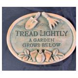 ï¿½Tread Lightlyï¿½ Ceramic Garden Sign