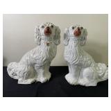 Antique Staffordshire Porcelain Dog Figurines