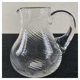 Murano Swirl Glass Pitcher