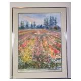 ï¿½Dahlia Farmï¿½ Watercolor Signed Harriet R. Smith