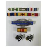 U.S. Military Ribbon Lapel Pin & Badges (6)