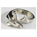 Sterling Silver Dolphin Ring (Sz. 9)