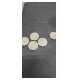 5x 1 oz .999 silver comemorative coins