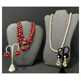 1950s-60s Costume Jewelry, Necklaces & Earings