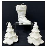 Retired Department 56 Snow Boot & Tree Candles