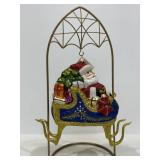 Rare Larry Fraga Designs Santa in Sleigh Ornament