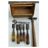 Vintage Stanley Wood Chisels & More