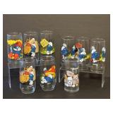 Vintage Smurfs Collectors Glasses, ET Glass