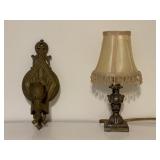 Vintage Brass Wall Sconce, Desk Lamp