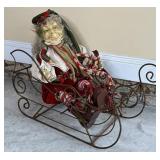 Large Mark Roberts? Elf in Metal Sleigh