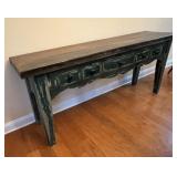 Vintage French Country Distressed Console Table