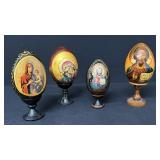 Hand Painted Russian Religious Icon Eggs