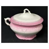 Antique Pink & White Chamber Pot