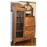 Antique Quarter Sawn Oak Side by Side Secretary