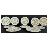 Vintage Vietri Boxwood Floral Salad Dessert Plates