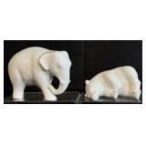 Vintage Fursternberg Porcelain Bear & Elephant