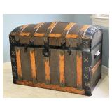 Antique Humpback Steamer Trunk, Camelback Trunk