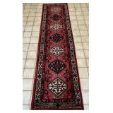 Vintage Hand Knotted Wool Persian Runner Rug