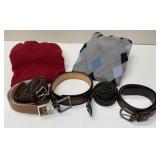 Vintage Leather Designer Belts, Cashmere Sweaters