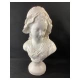 Large Plaster Bust of French Maiden