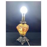 Vintage Goofus Glass Lamp with 3 Way Switch