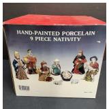 Hand Painted Porcelain Nativity Scene