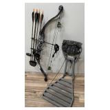 Rare Jennings Gale Force Compound Bow, Tree Stand