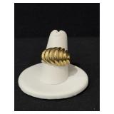 18K Gold Spiral Dome Ring, 16.30 Grams