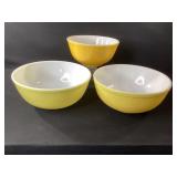 Yellow Pyrex Mixing Bowls