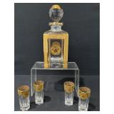 Vintage Medusa Decanter & Shot Glasses