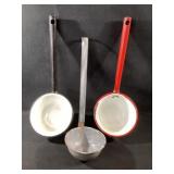 Vintage Graniteware & Enamelware Ladles