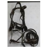 Leather Bridle w/Leather Reins, Crocket Bit