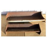 (2) HMD Steel Hog Feed/Water Troughs