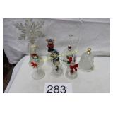 Group of Clear Glass Bells (7)