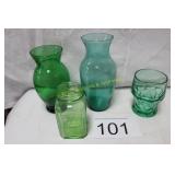 Green / Aqua Glass Items