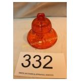 Orange Glass Liberty Hanging / Table Bell