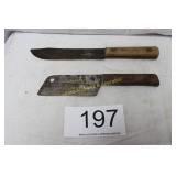 Old Hickory Butcher Knife & Smaller Meat Cleaver